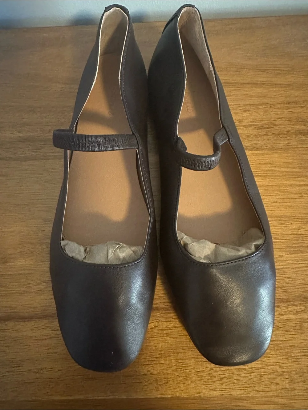 NWOB Madewell Greta Ballet Flat Coffee Bean Leather Mary Jane NX041 - Picture 4 of 11